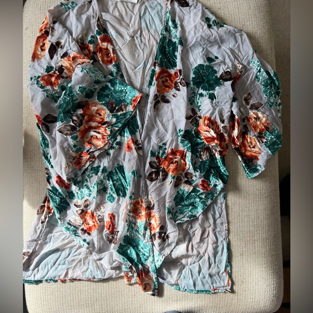 Velvet duster cardigan